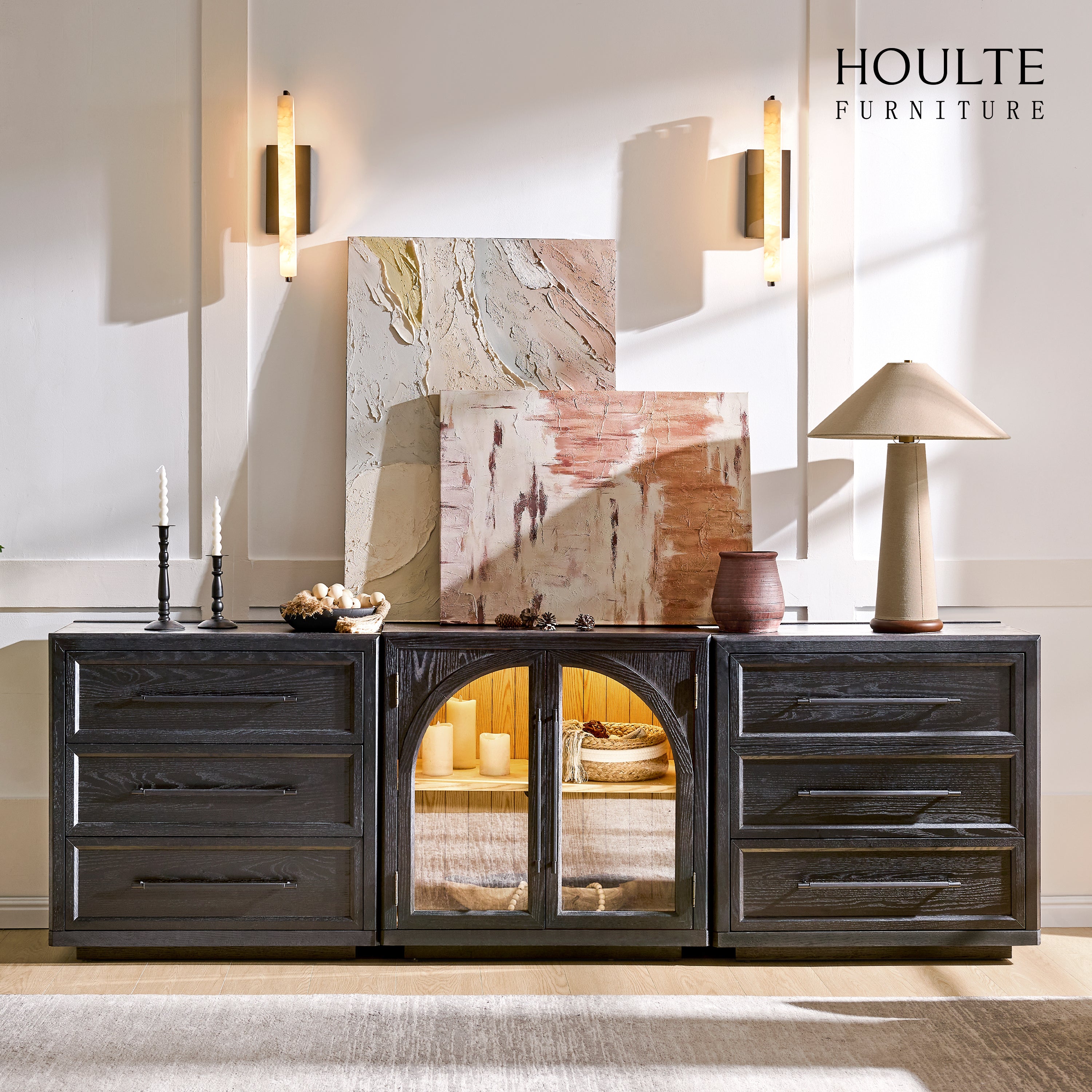 Alvar Arched Modular Media Console（Set of 3）
