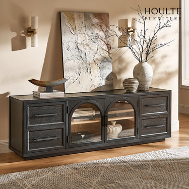 Alvar Oak Media Console 80"W