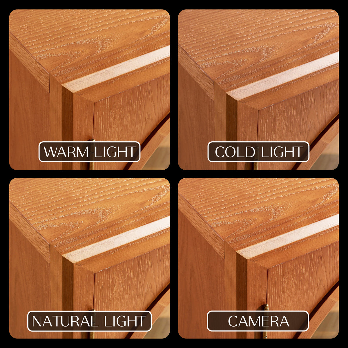 Alvar Arched 91″ Oak Media Console(Set of 3)