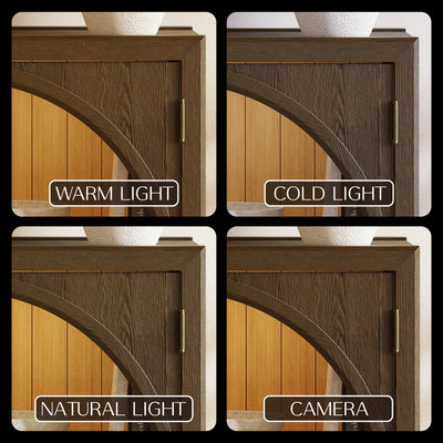 Alvar Arched 91″ Oak Media Console(Set of 3)