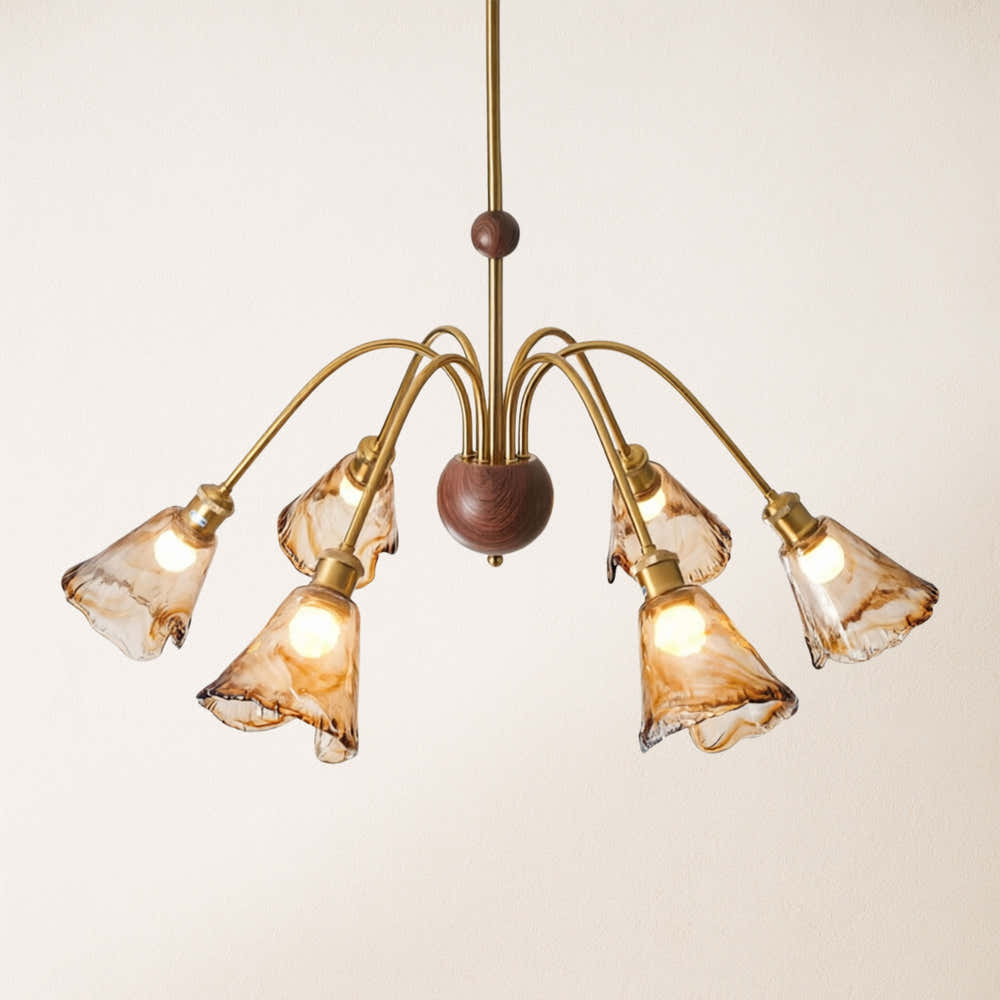 Ambrea Tulip Glass Chandelier