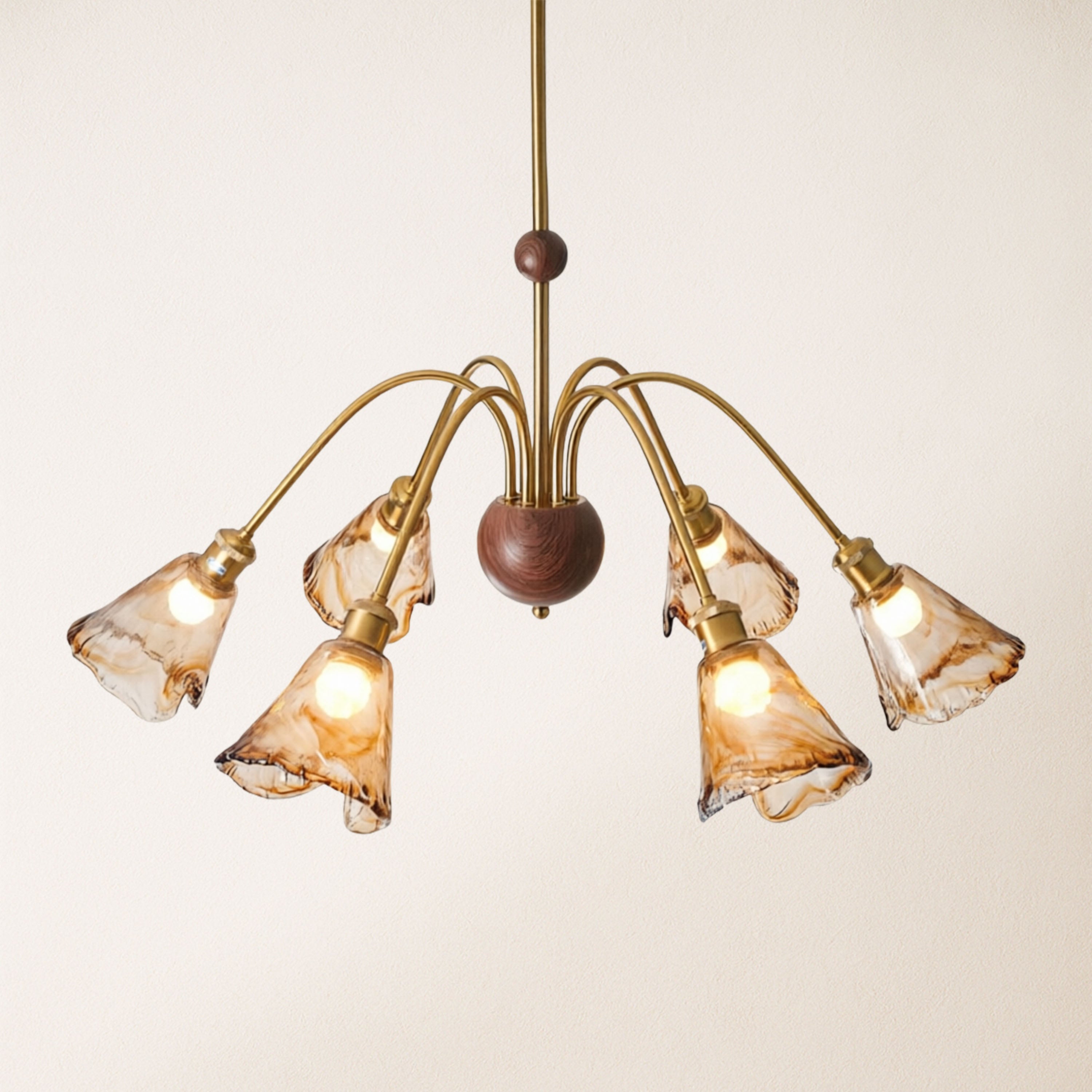 Ambrea Tulip Glass Chandelier