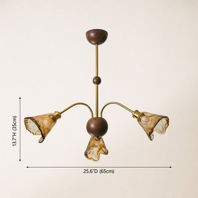 Ambrea Tulip Glass Chandelier