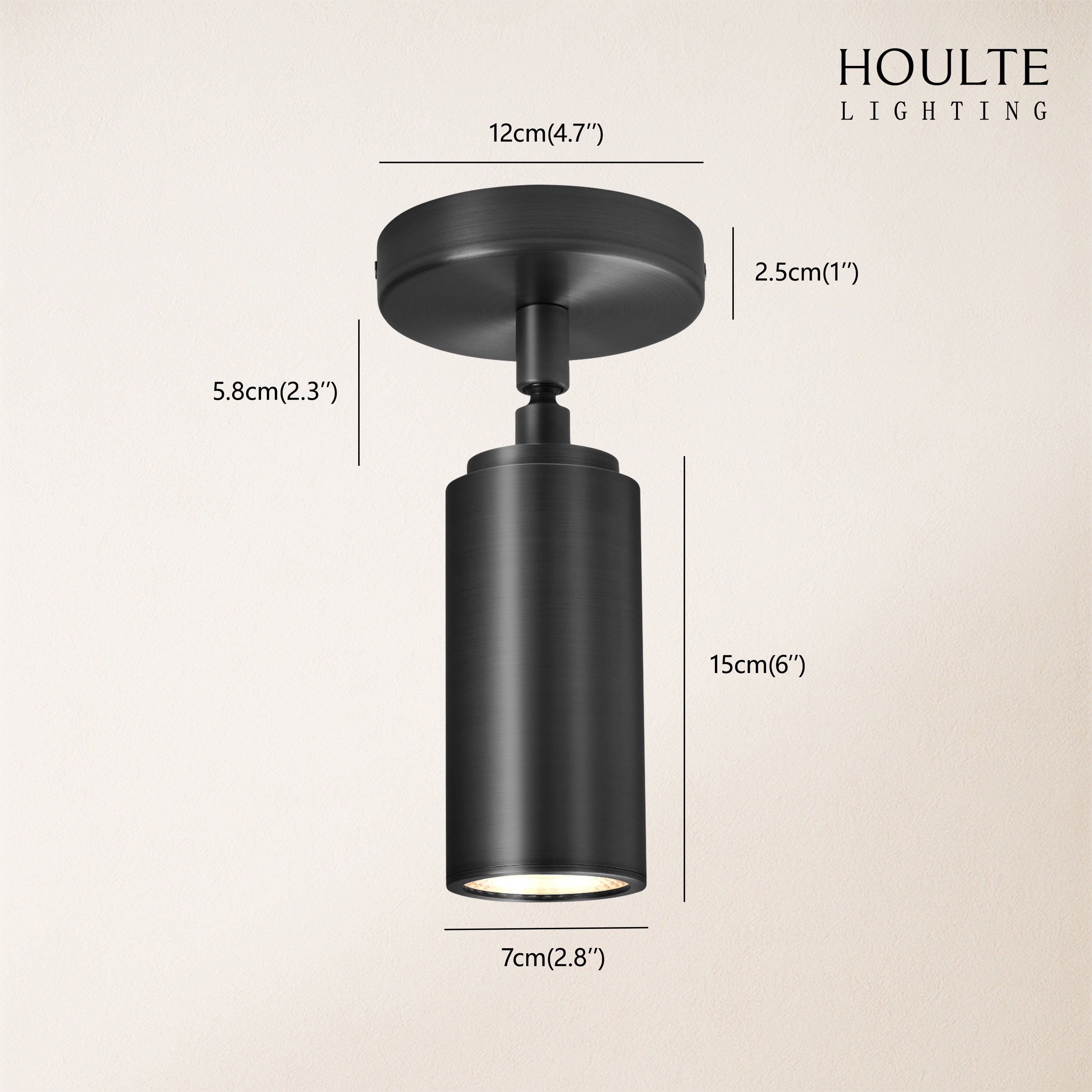 ArtGlow Adjustable Spot Downlight Wall Sconce 2.8"D