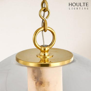 Auroba Alabaster Tube Glass Globe Pendant