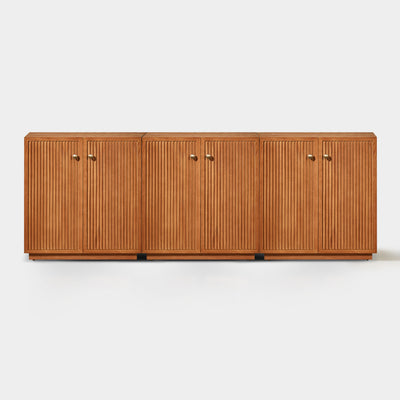Avery Oak Media Console 90"W(Set of 3)