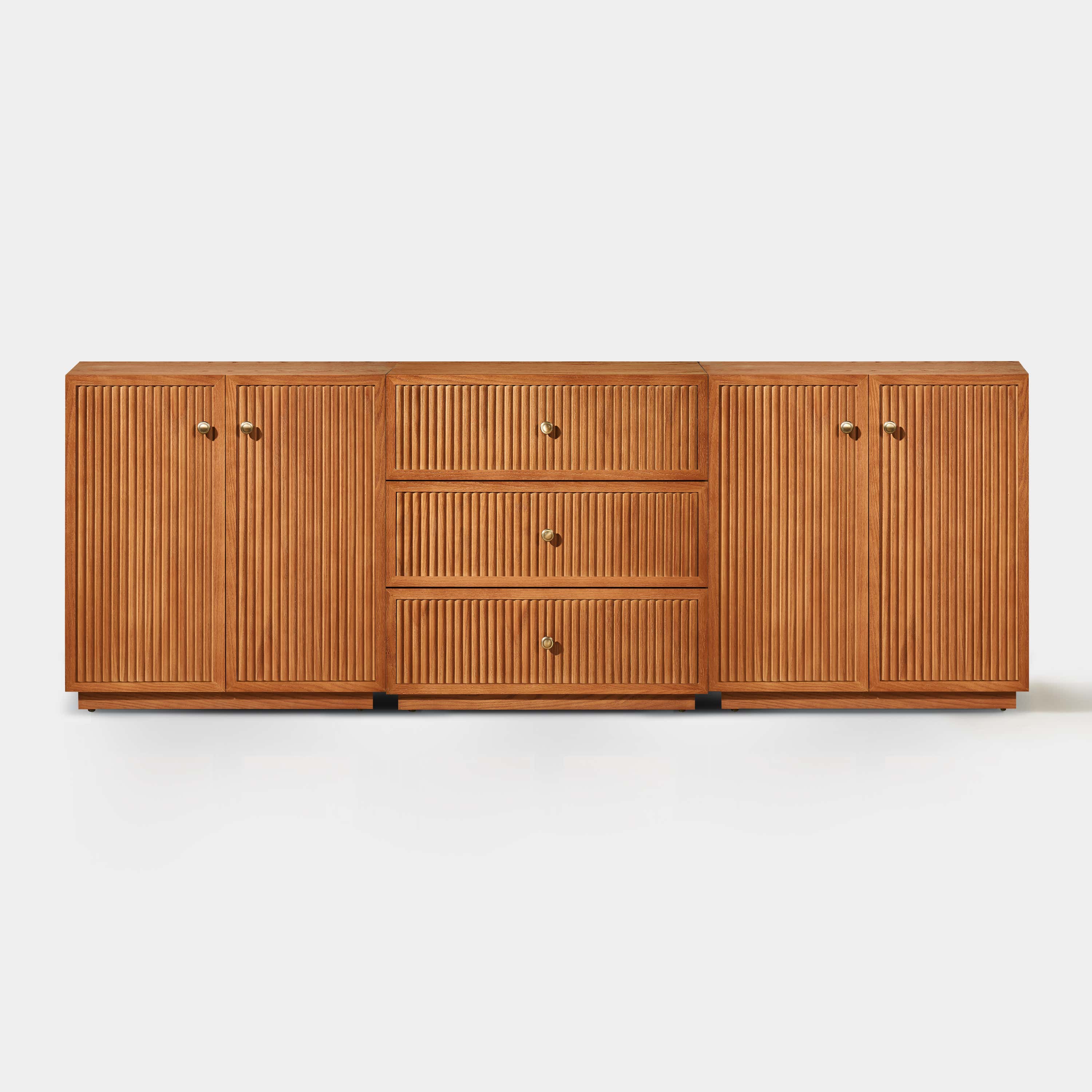 Avery Oak 3-Drawer Media Console 90"W