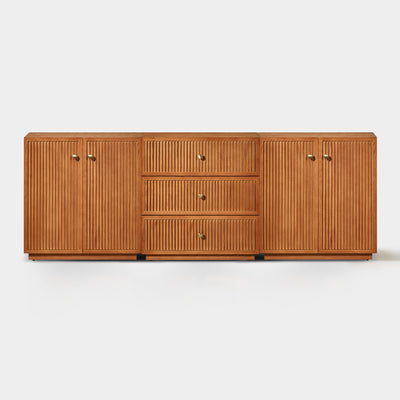 Avery Oak 3-Drawer Media Console 90"W