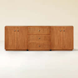 Avery Oak 3-Drawer Media Console 90