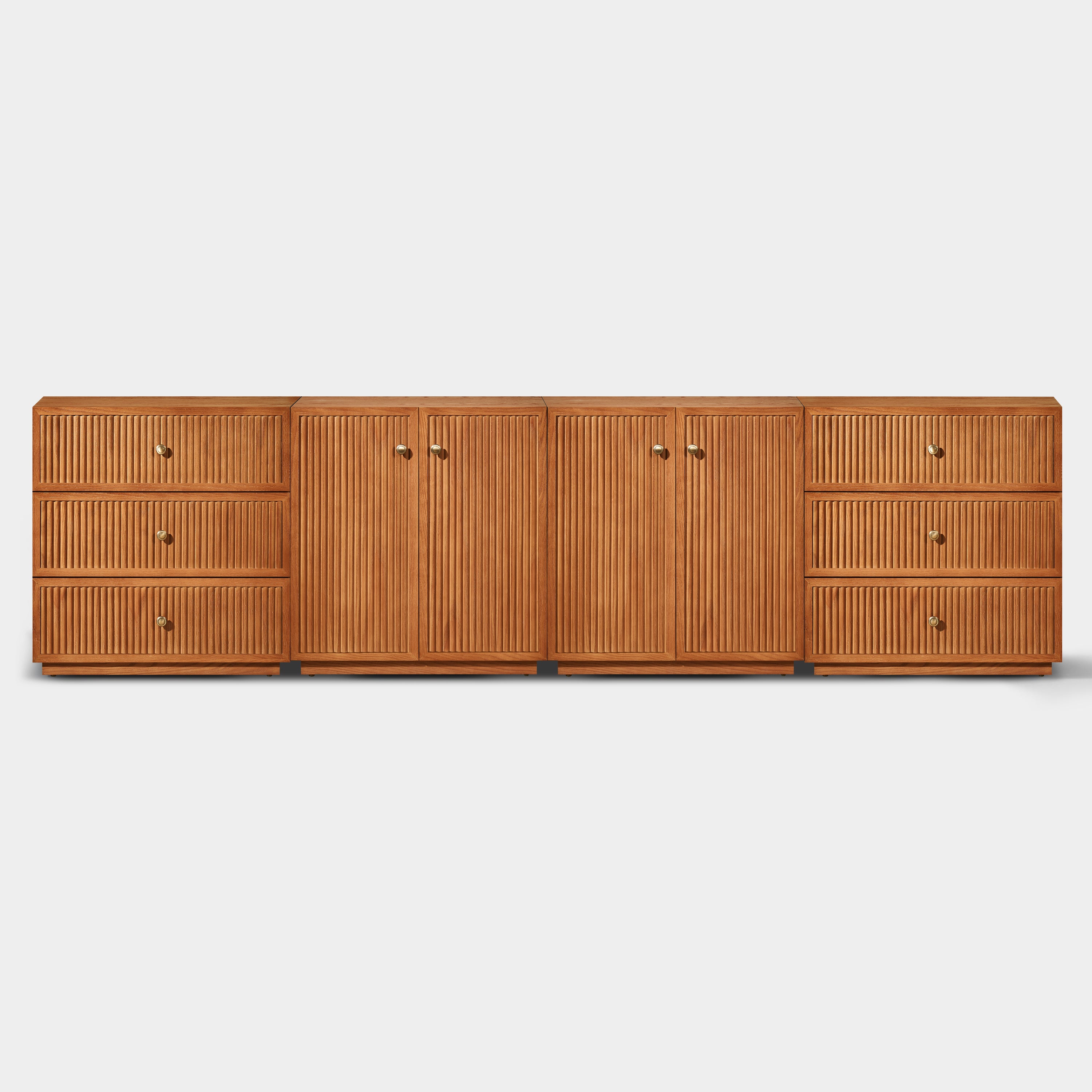 Avery Oak Modular Media Console 120"W
