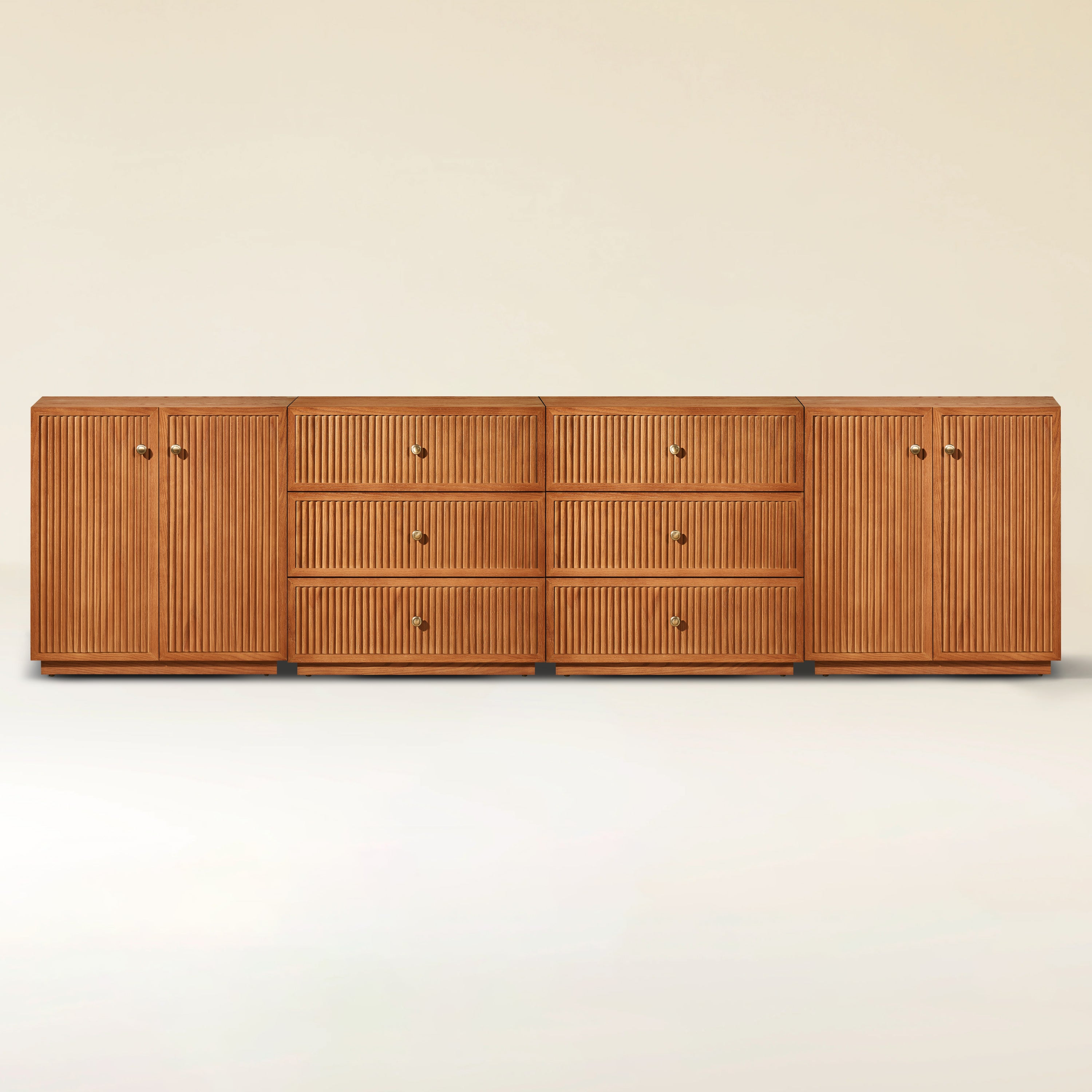 Avery Oak Modular Media Console 120"W