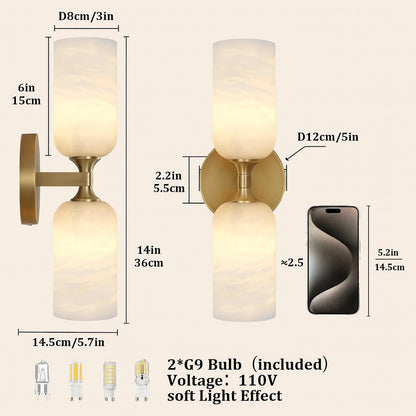 Axis Alabaster Wall Sconce 35cm