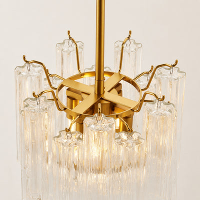 Dawel Glass Round Chandelier 12"D