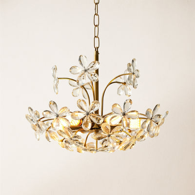 Liora Crystal Bloom Round Large Chandelier