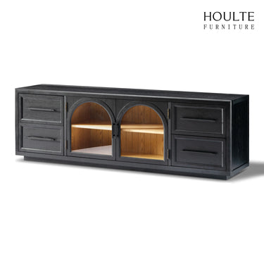 Alvar Oak Media Console and  64" Sideboard