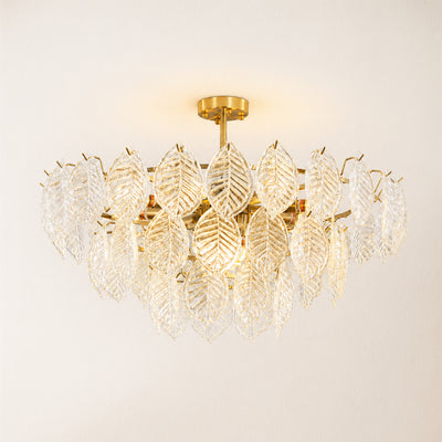 Sylvara Leaf Glass Chandelier