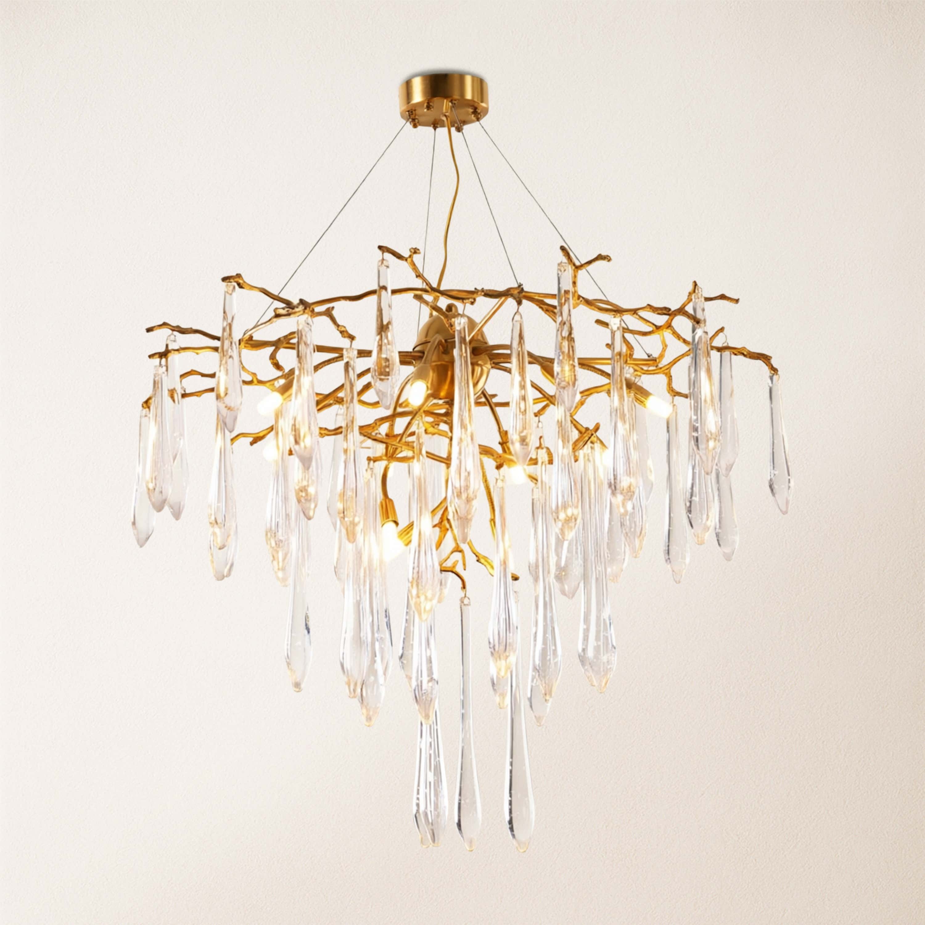 Aurevia Crystal Branch Round Chandelier