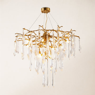 Aurevia Crystal Branch Round Chandelier