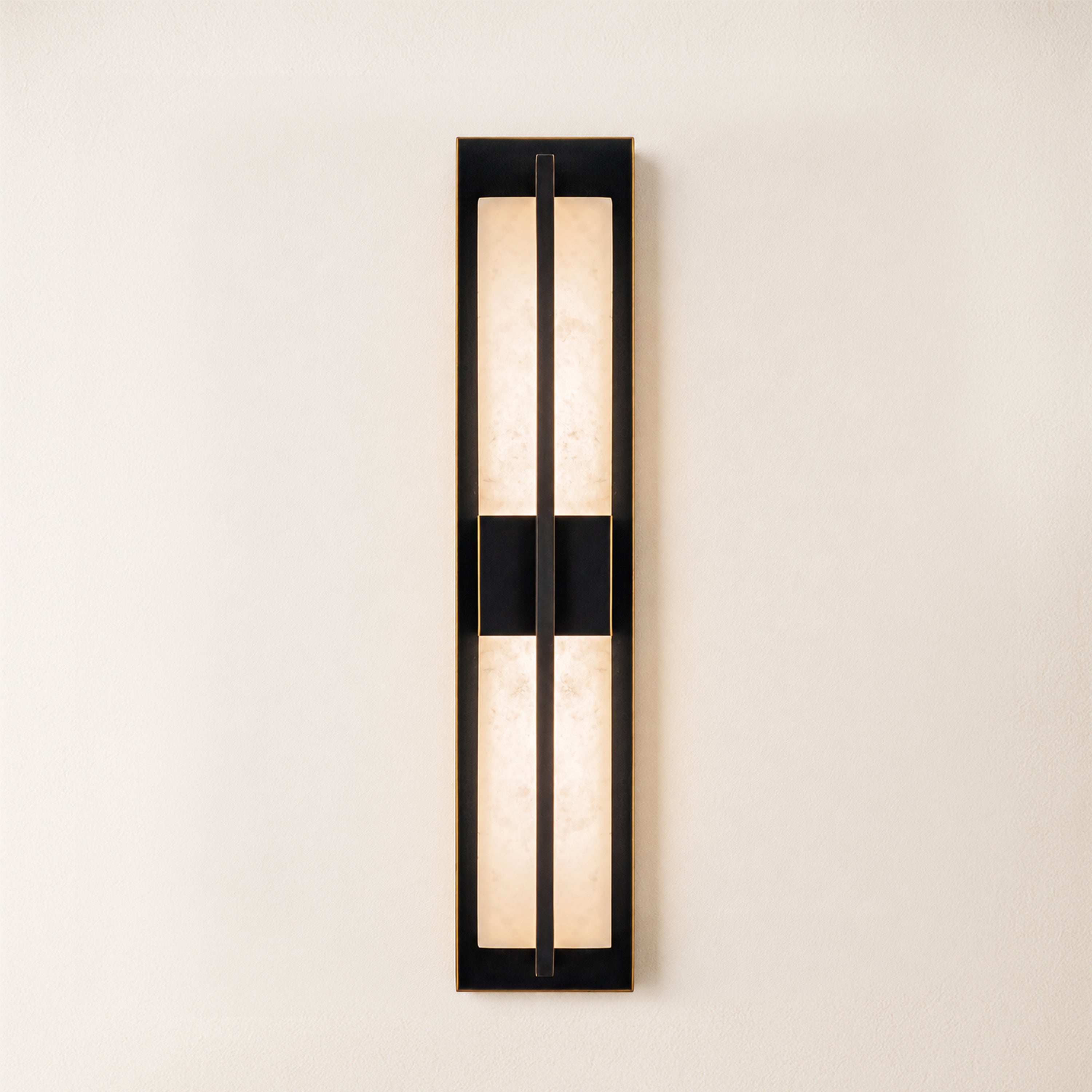 Caelum Alabaster Cuboid Wall Sconce