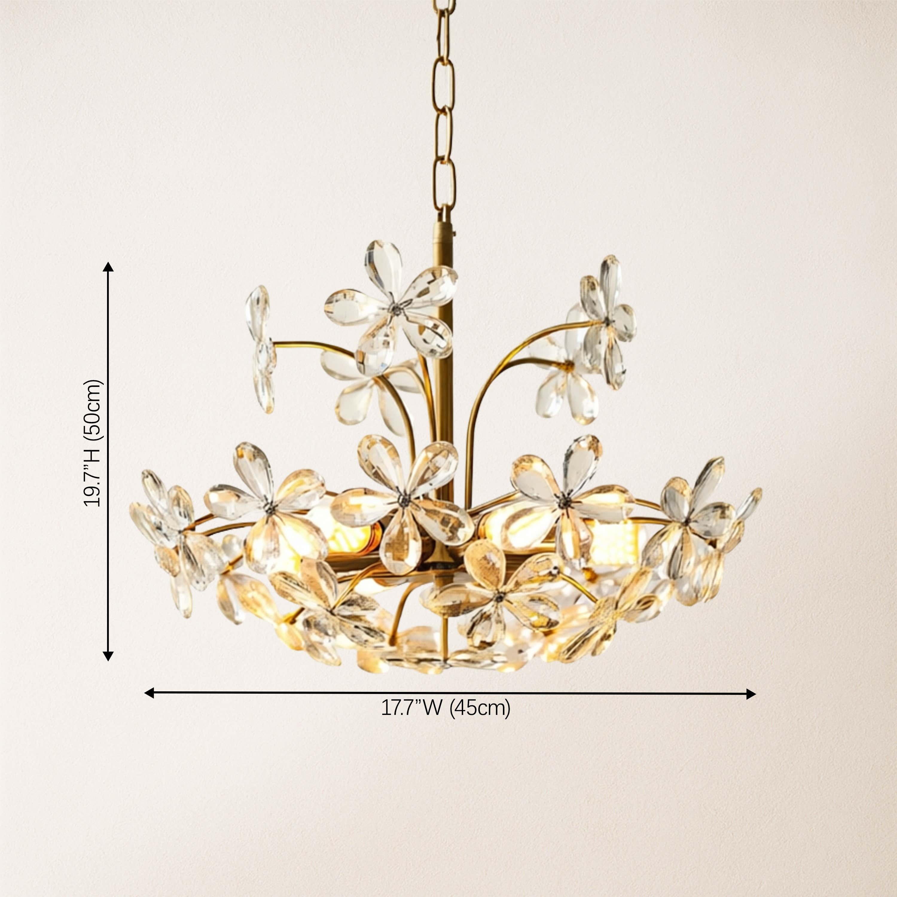 Liora Crystal Bloom Round Large Chandelier