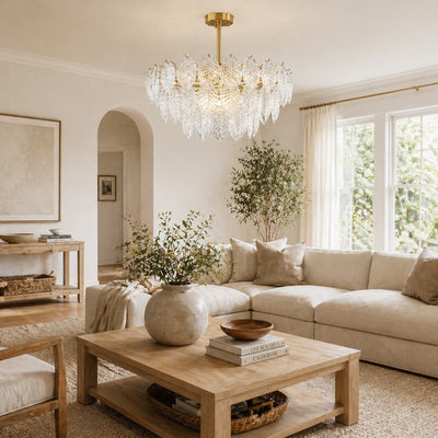 Sylvara Leaf Glass Chandelier
