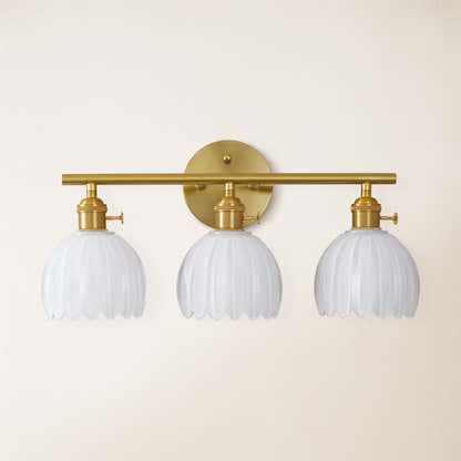 Orbixa Milky Glass 3-Lights Wall Sconce 47.7cm W