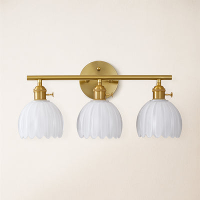 Orbixa Milky Glass 3-Lights Wall Sconce 47.7cm W