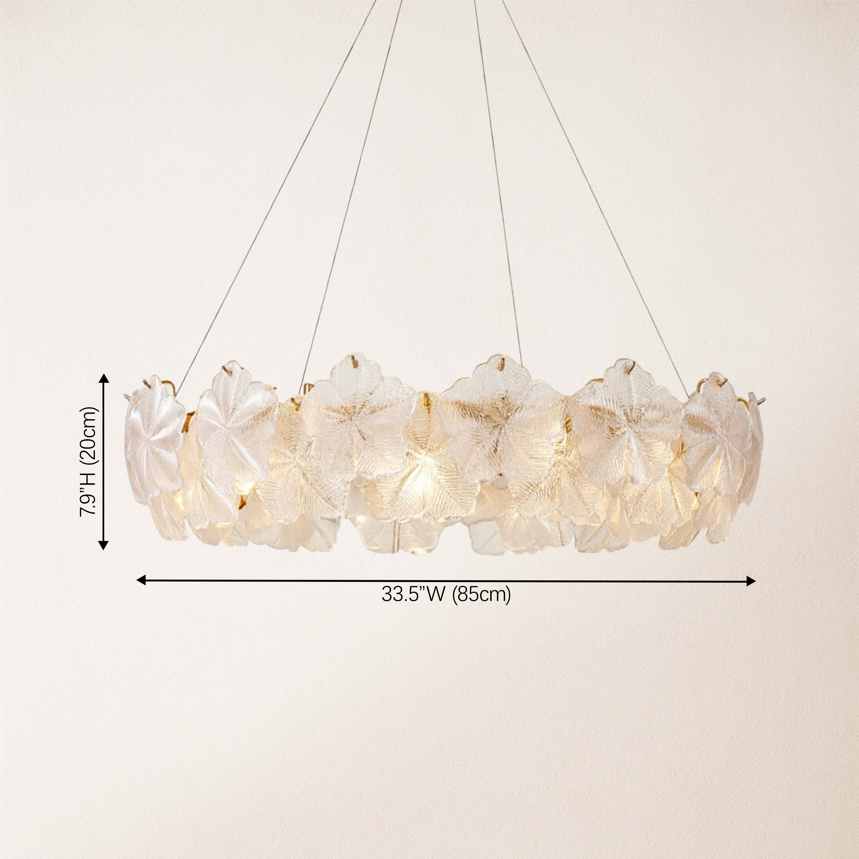 Petralis Glass Bloom Round Chandelier