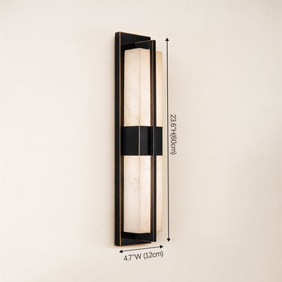 Caelum Alabaster Cuboid Wall Sconce