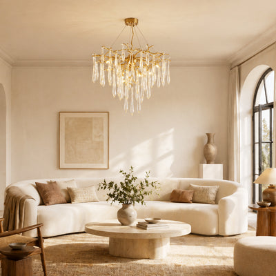 Aurevia Crystal Branch Round Chandelier