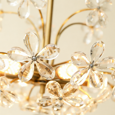 Liora Crystal Bloom Round Large Chandelier