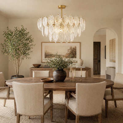Sylvara Leaf Glass Chandelier