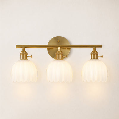 Orbixa Milky Glass 3-Lights Wall Sconce 47.7cm W