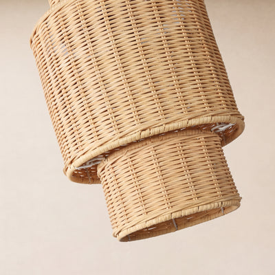 Cavana Rattan Tiered Pendant 10"D