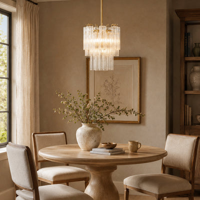 Dawel Glass Round Chandelier 12"D