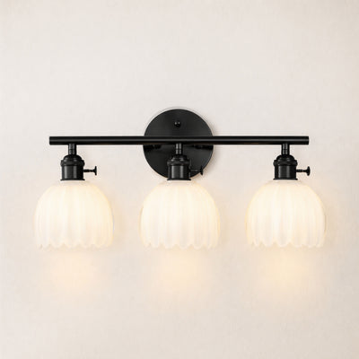 Orbixa Milky Glass 3-Lights Wall Sconce 47.7cm W