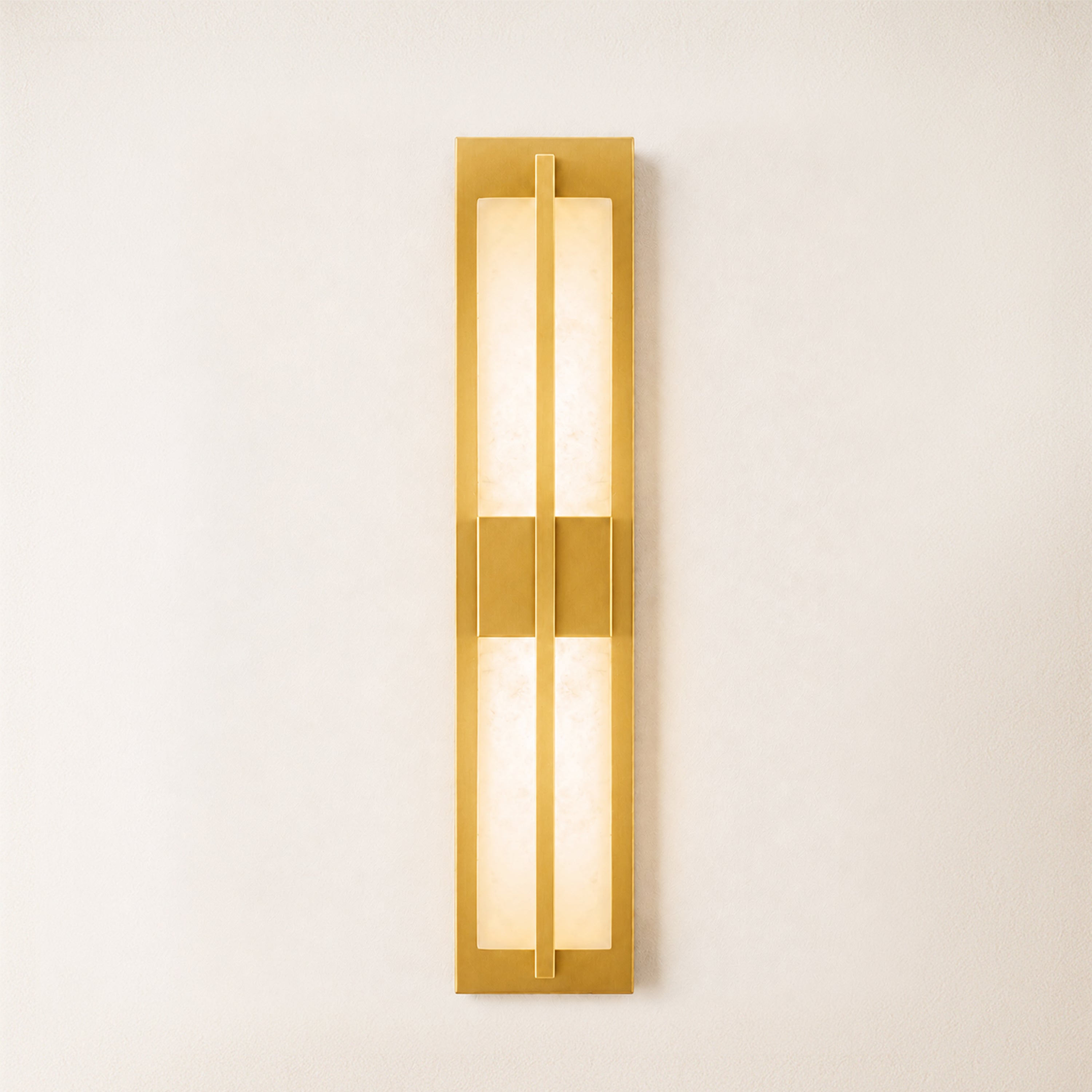 Caelum Alabaster Cuboid Wall Sconce