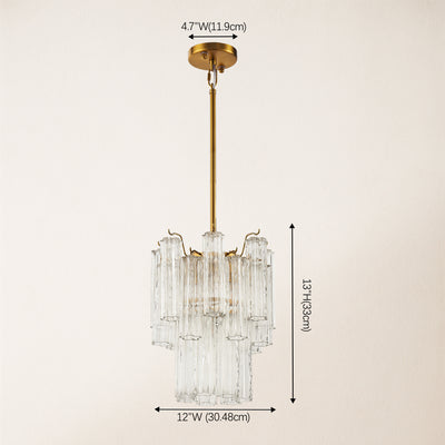 Dawel Glass Round Chandelier 12"D