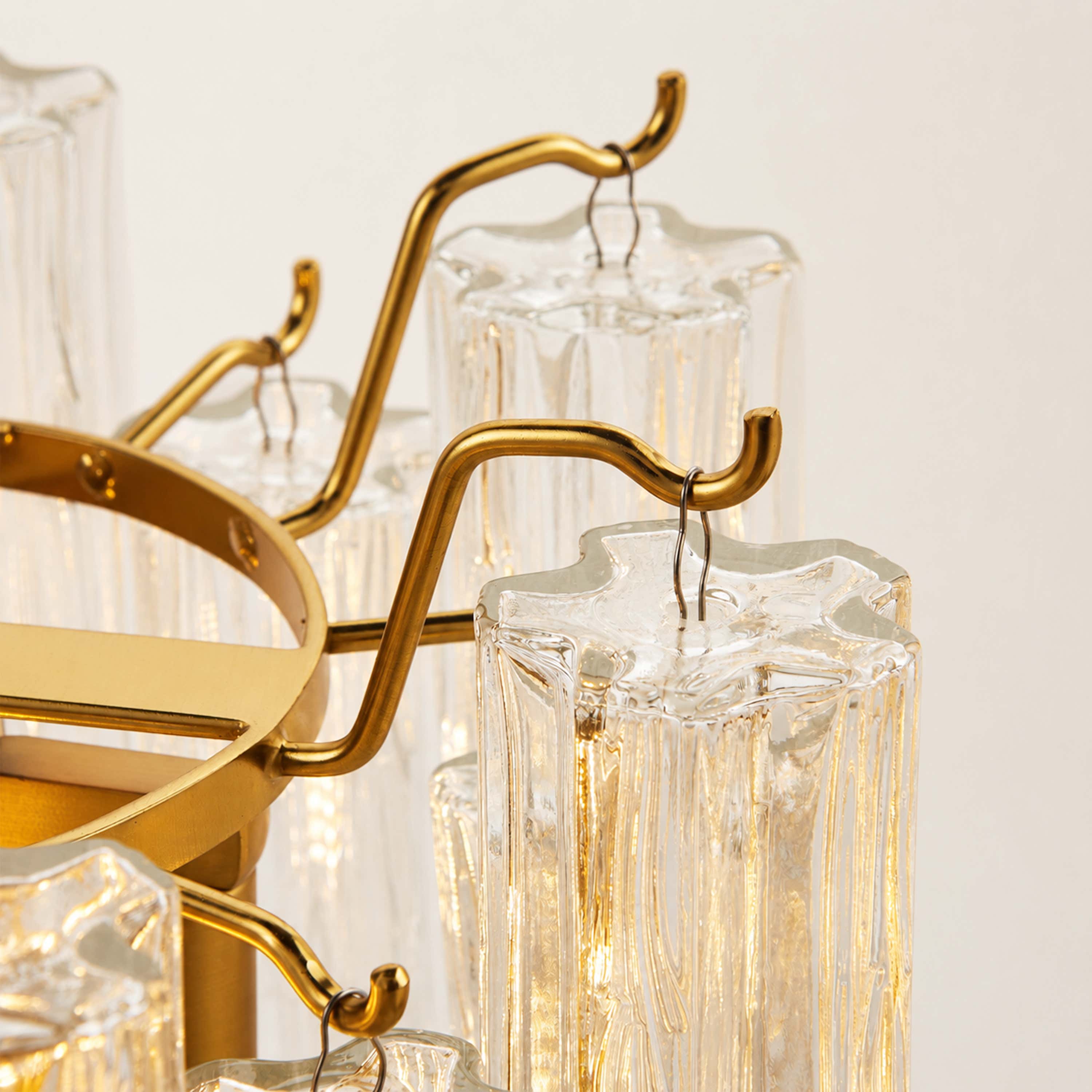 Dawel Glass Round Chandelier 12"D