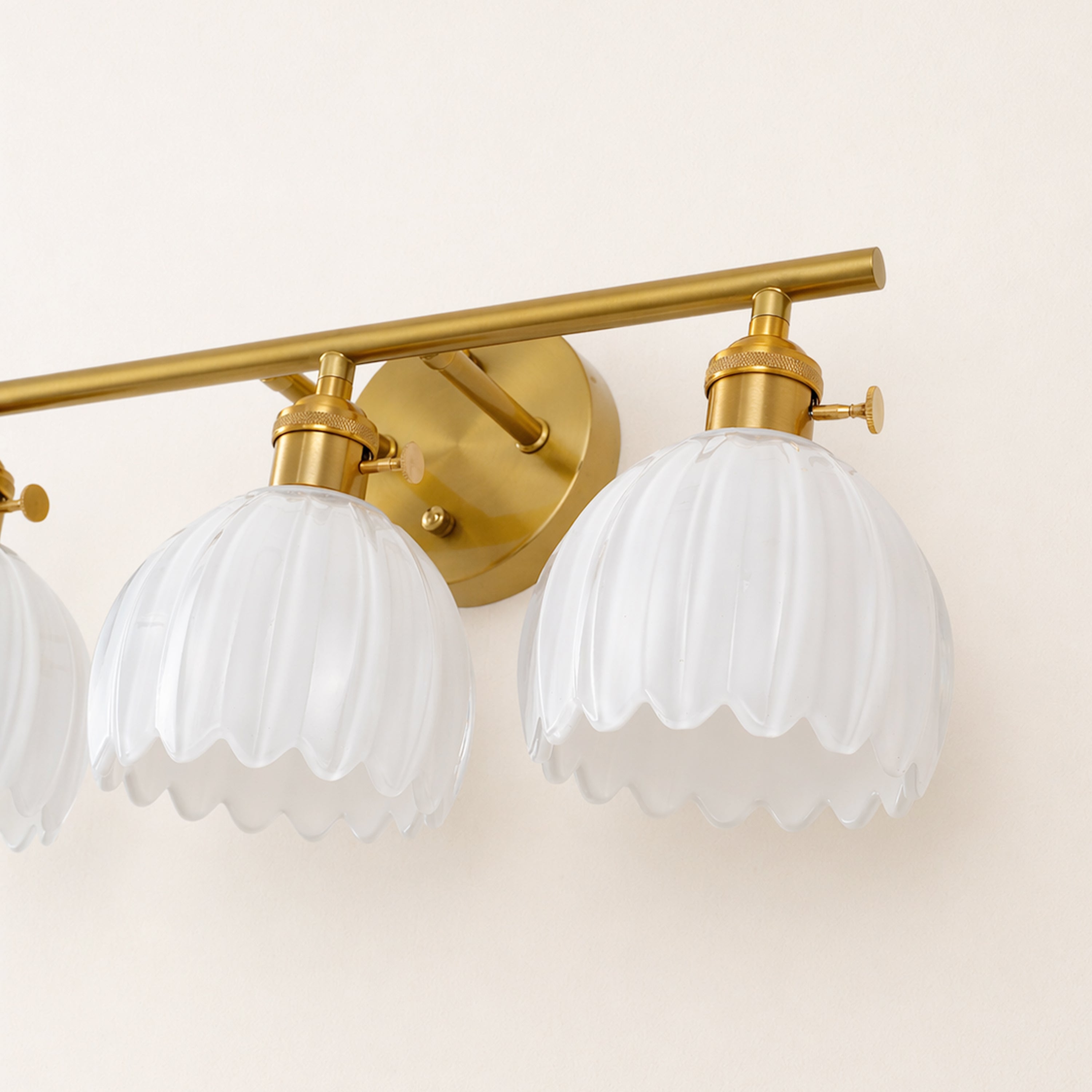 Orbixa Milky Glass 3-Lights Wall Sconce 47.7cm W