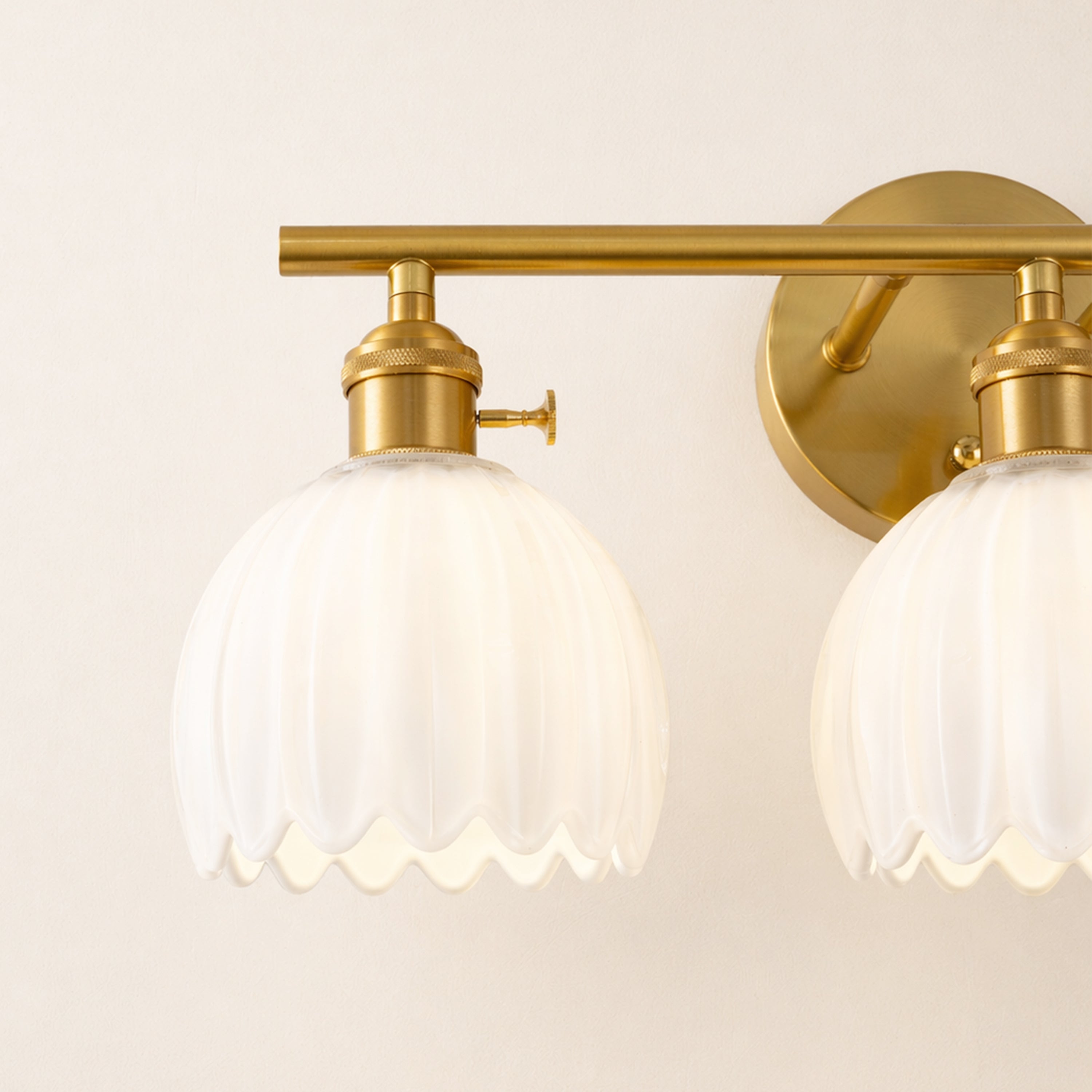 Orbixa Milky Glass 3-Lights Wall Sconce 47.7cm W
