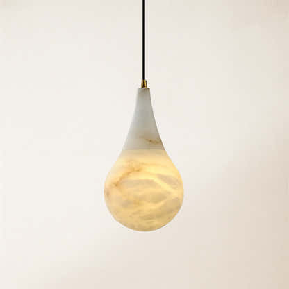 Ares Alabaster Modern Water-Drop Pendant 18cm D