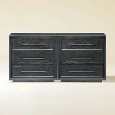 Alvar 61″ Oak 6-Drawer Chest(Set of 2)