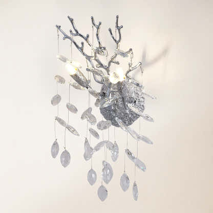Frostleaf Crystal Branch Wall Sconce 25cm H
