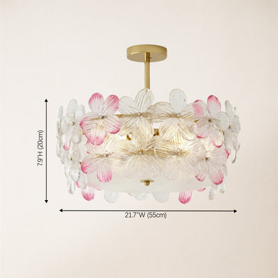 Blumea Cluster Glass Flush Mount