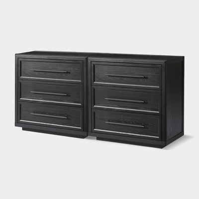 Alvar 61″ Oak 6-Drawer Chest(Set of 2)