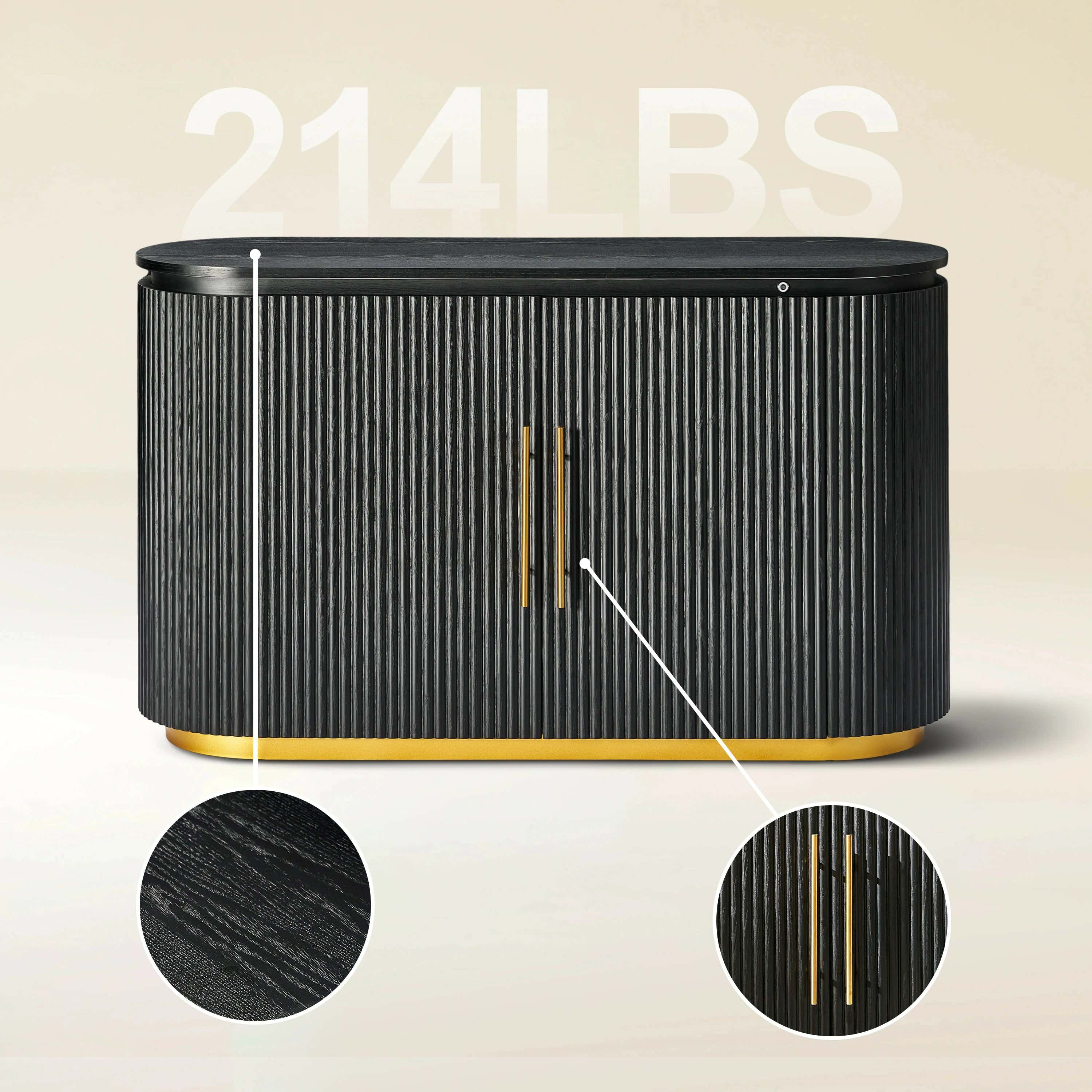 Holton Oak Media Console And Sideboard Set