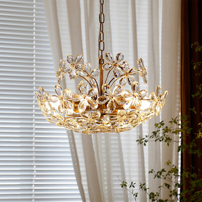 Liora Crystal Bloom Round Large Chandelier