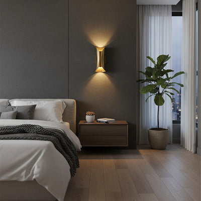 Zephyra Brass Hourglass Wall Sconce