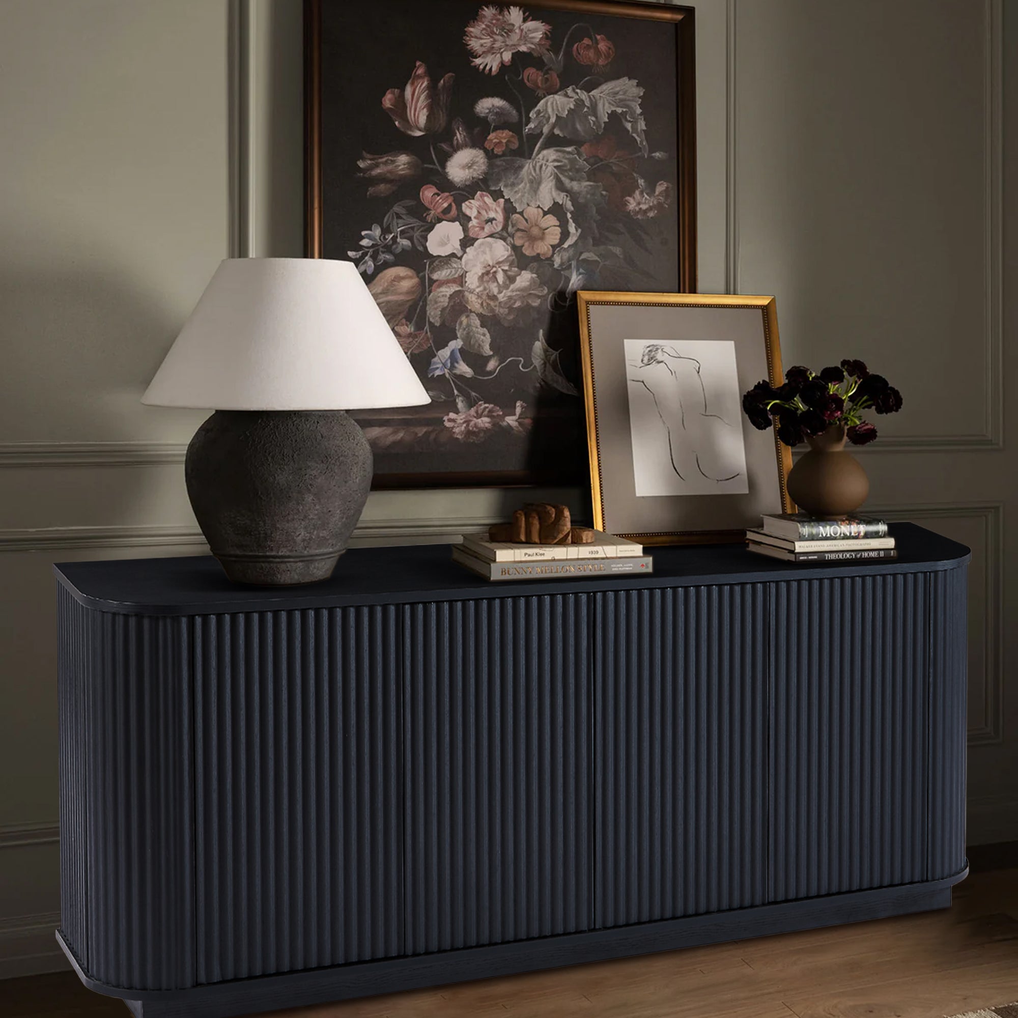 Buffet Striped Sideboard 64"